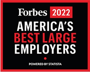 Forbes 2022 America's Best Large Employers Award Badge